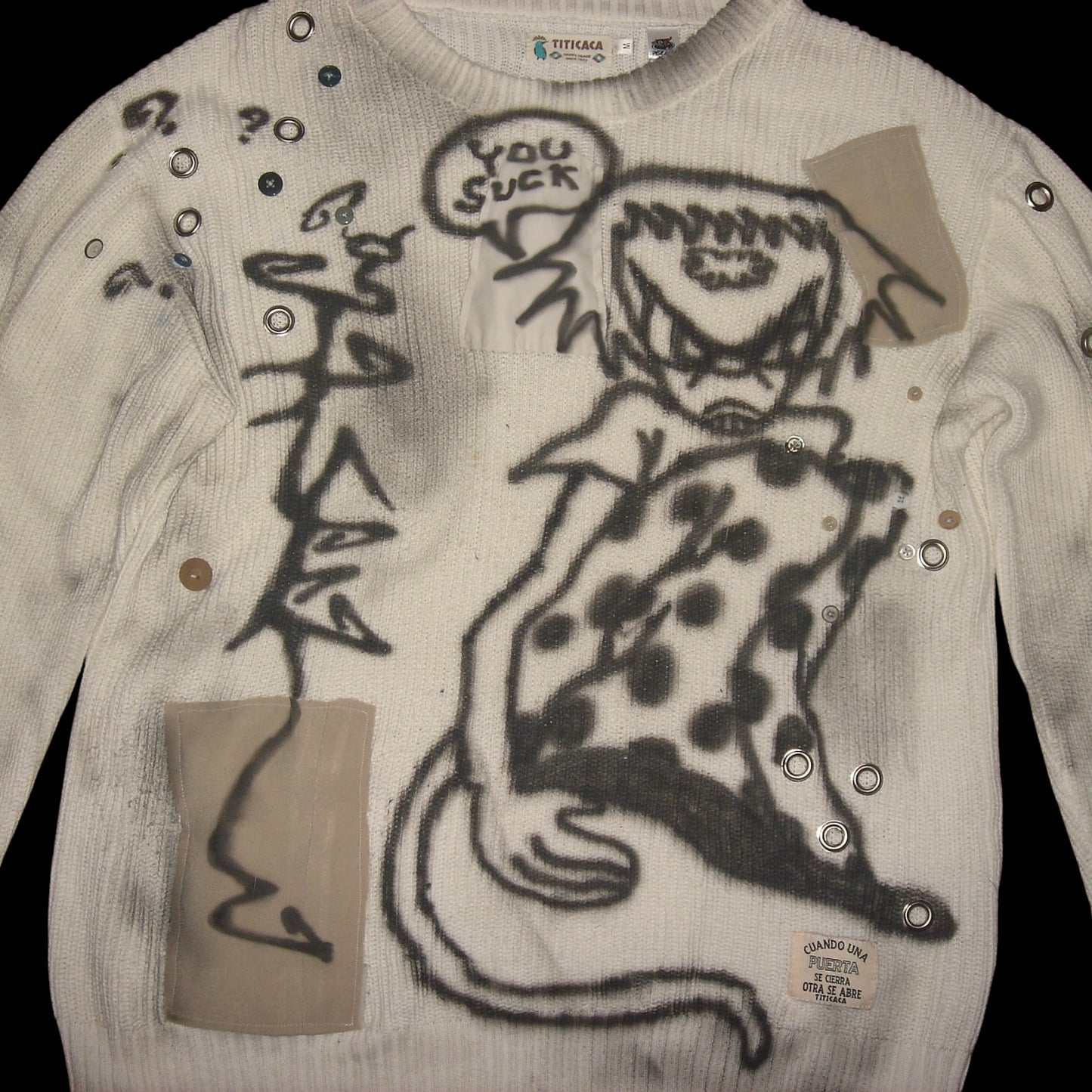 ?gluE gr0ss knitted sweater
