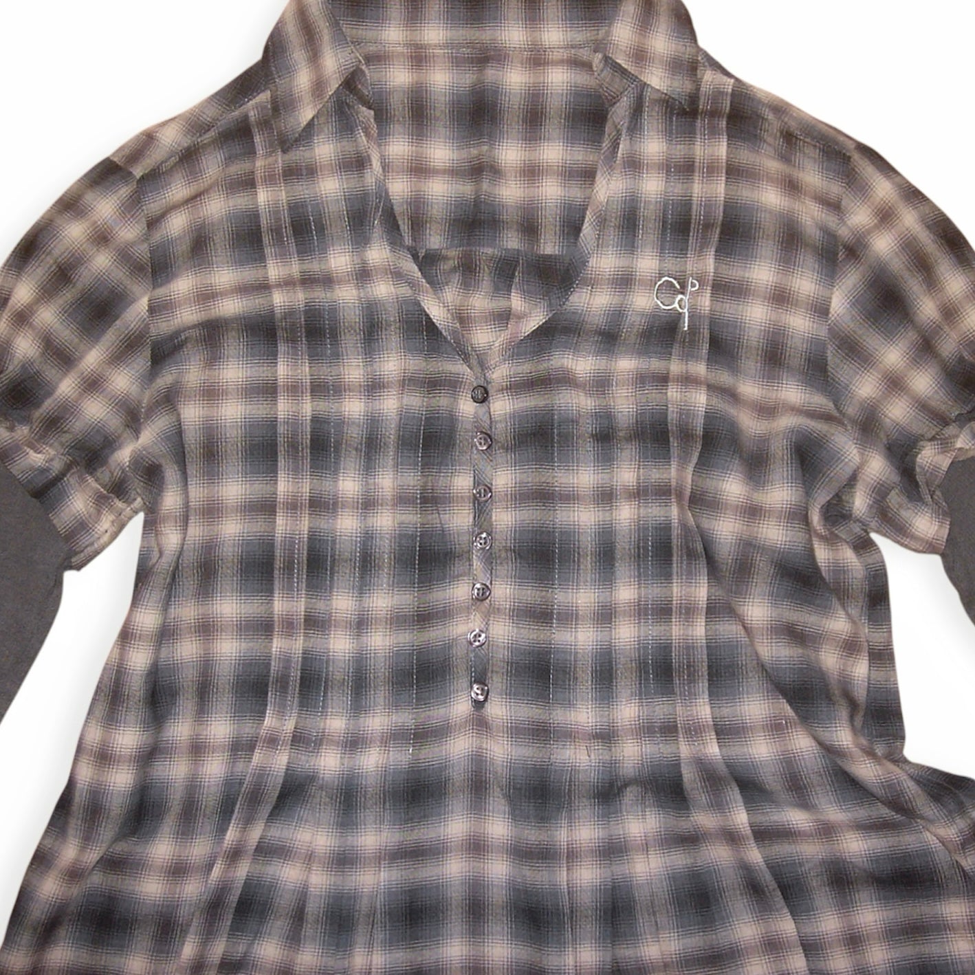 Cop Copine layered plaid dress