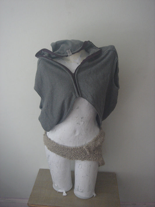 Cop Copine avant-garde cropped hoodie