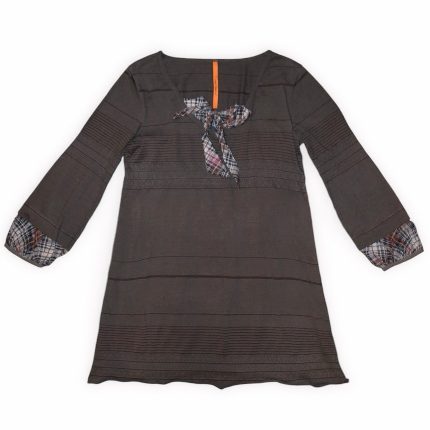 Cop Copine plaid bow tunic