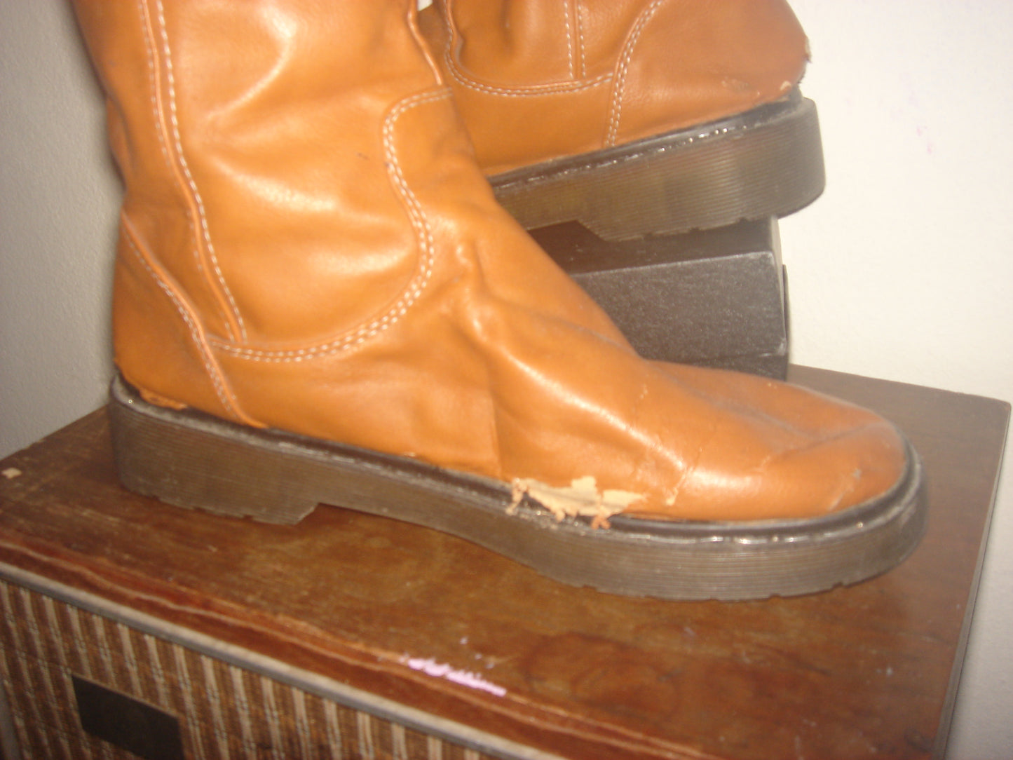 A pair of brown boots