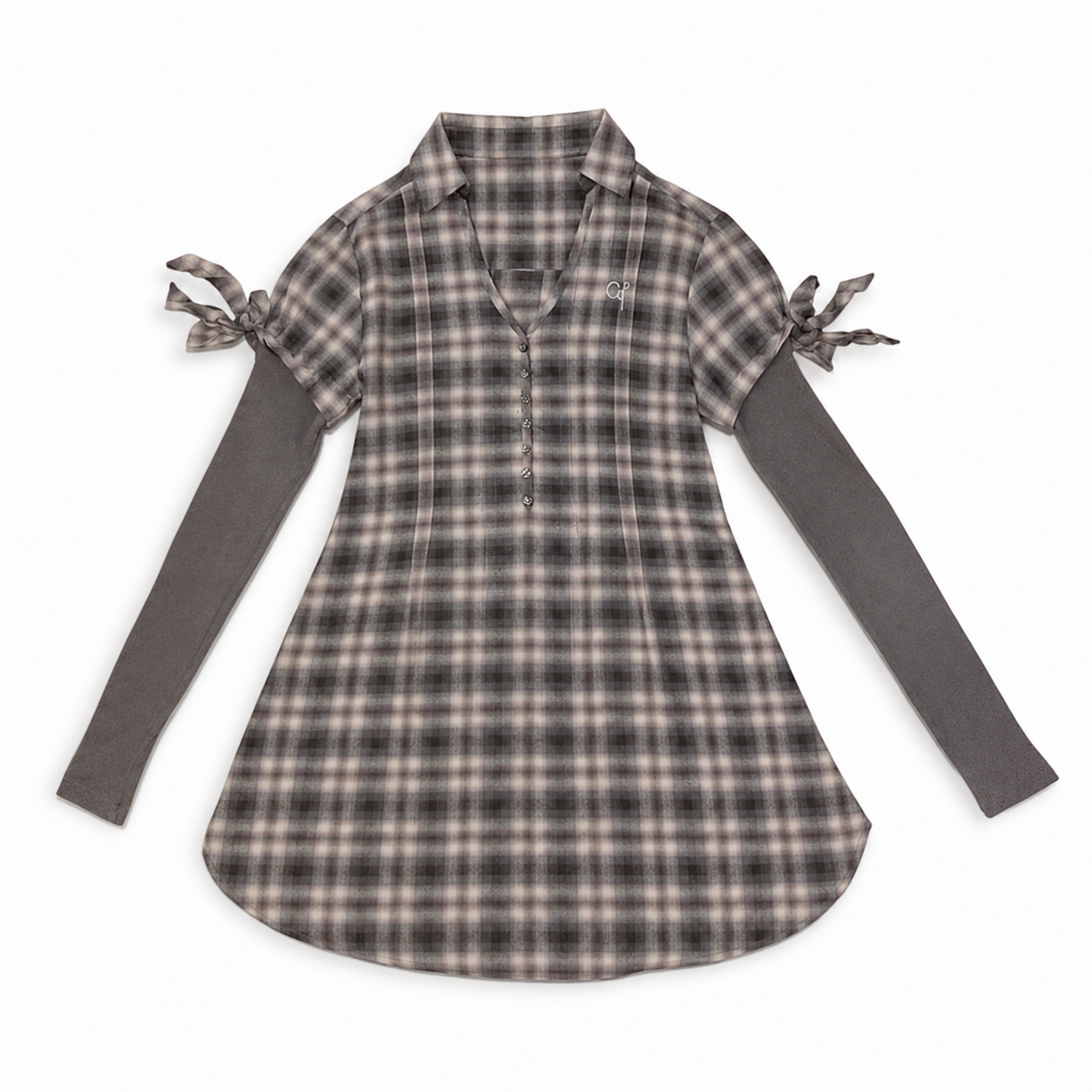 Cop Copine layered plaid dress