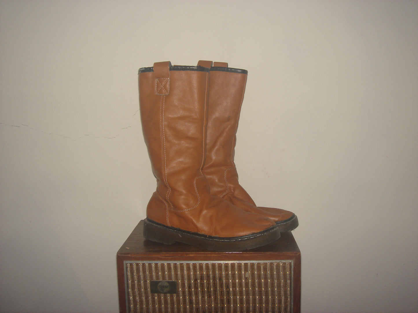 A pair of brown boots